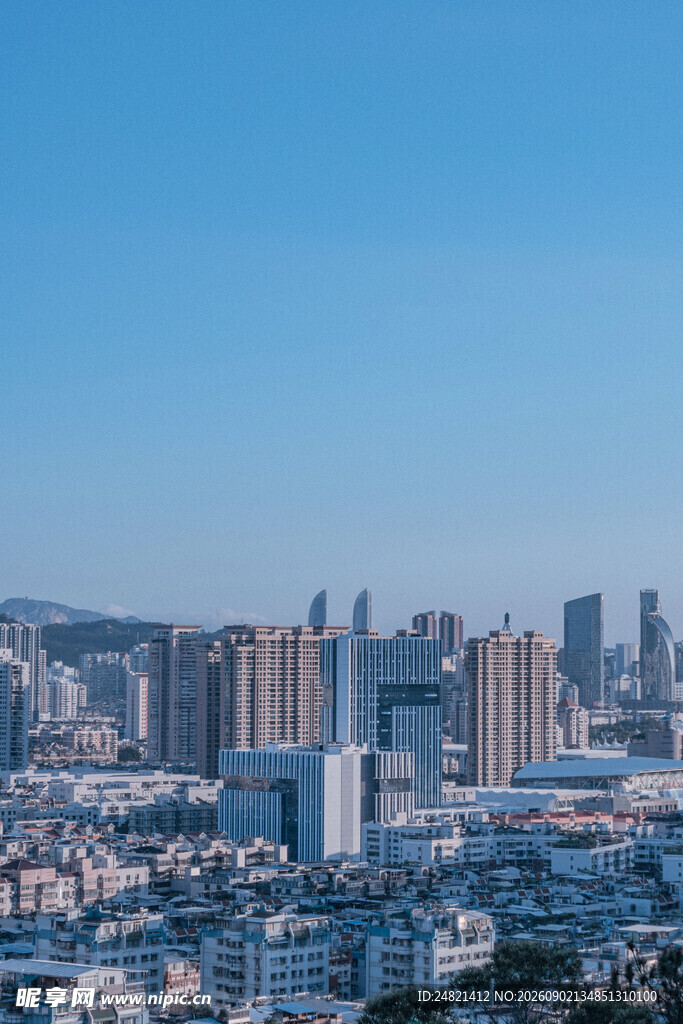 城市天际线俯瞰景观