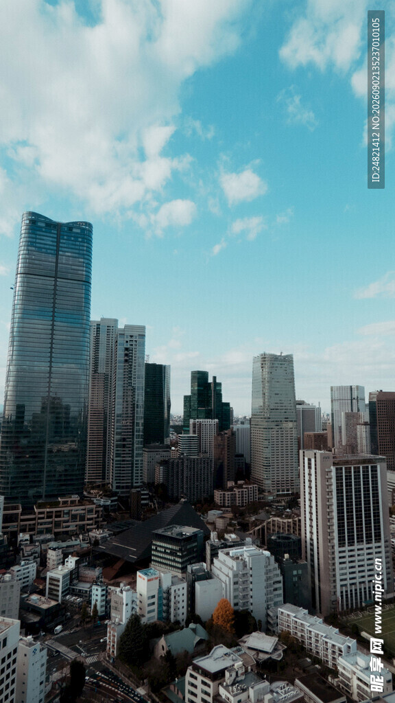 城市天际线俯瞰景观