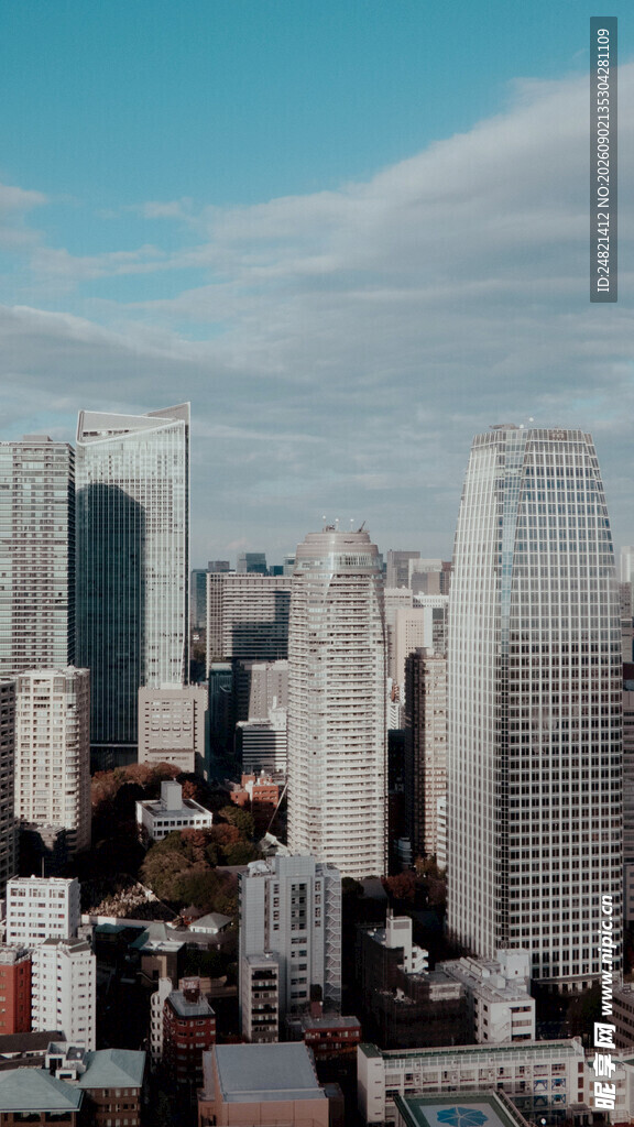 城市天际线俯瞰景观
