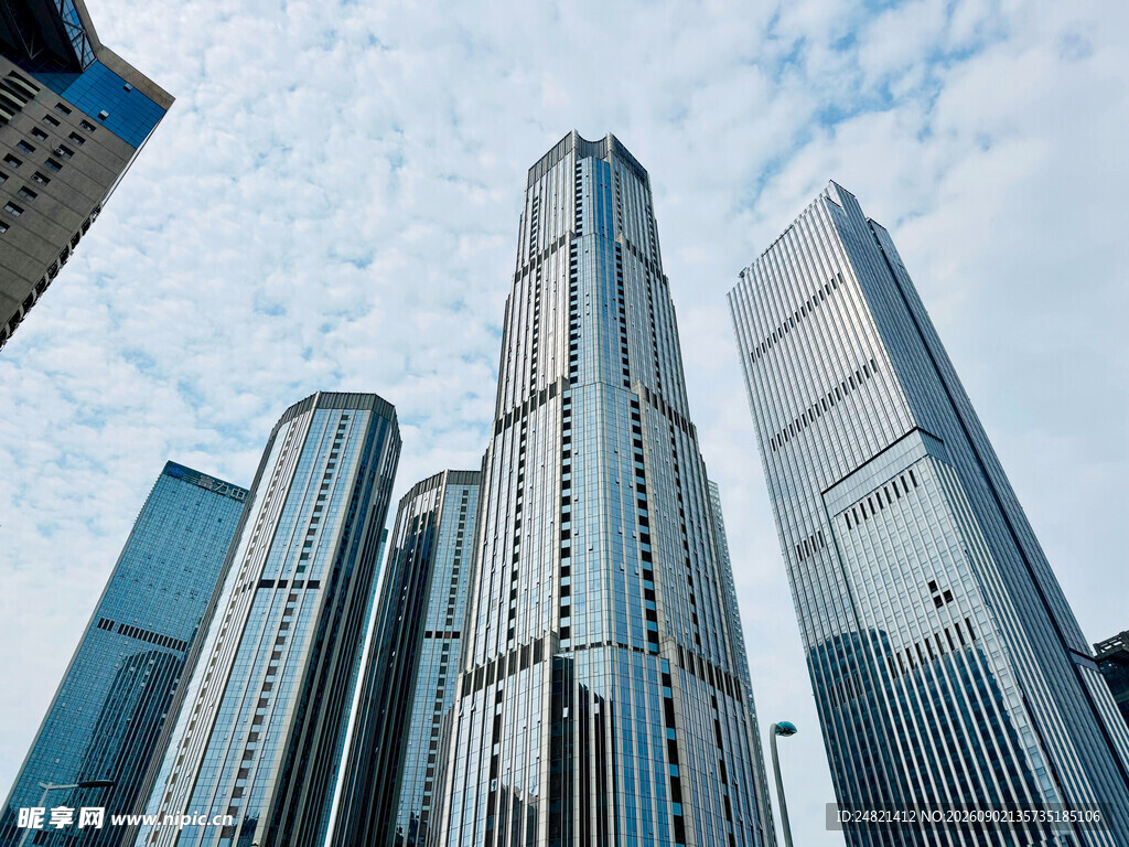 都市摩天大楼建筑群