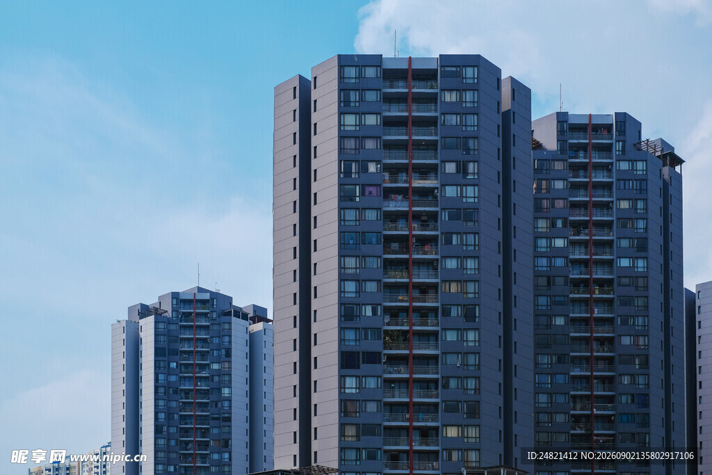 城市高层住宅楼景观