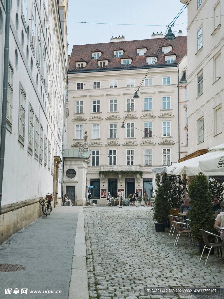 欧洲街道的典雅建筑景观