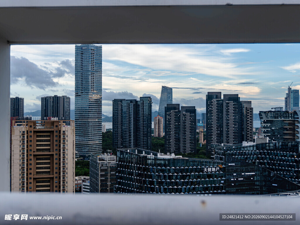 城市高楼景观全景图