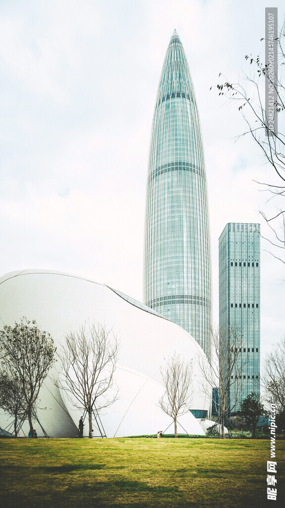 现代城市中的独特建筑景观