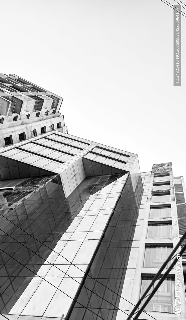 现代高楼建筑外观特写
