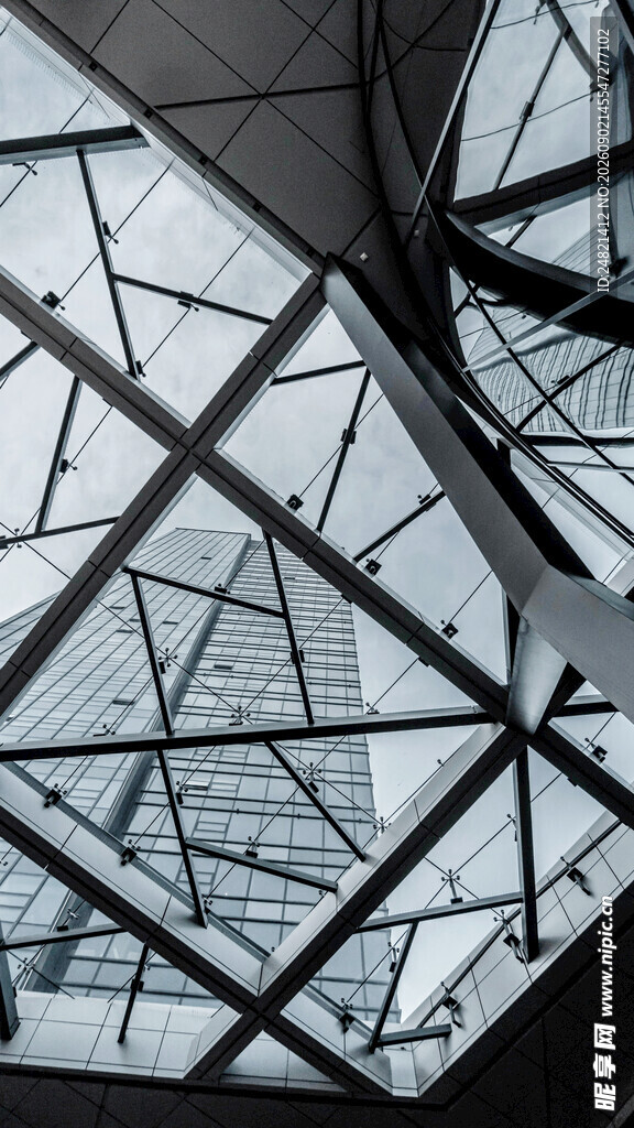 现代建筑玻璃金属结构