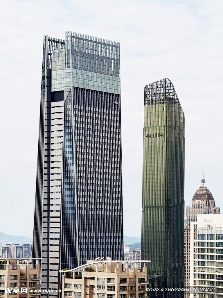 都市摩天大楼建筑群