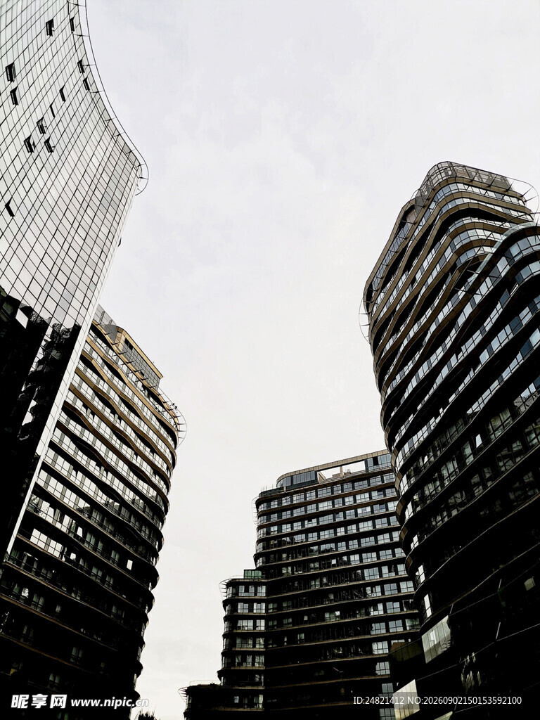 城市中的摩天大楼景观