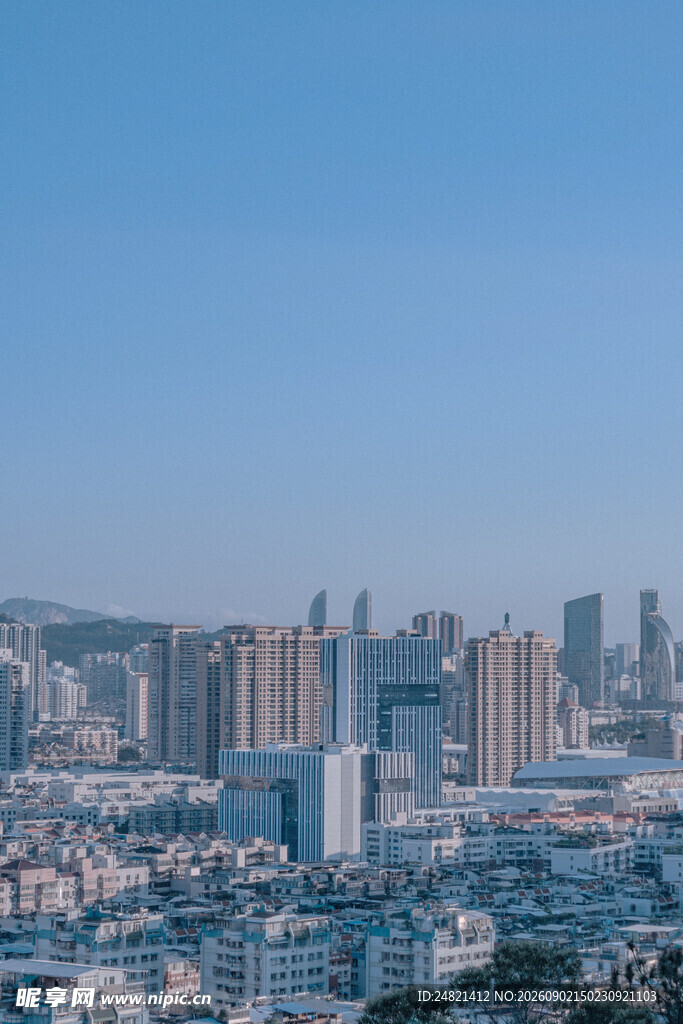 城市天际线俯瞰景观
