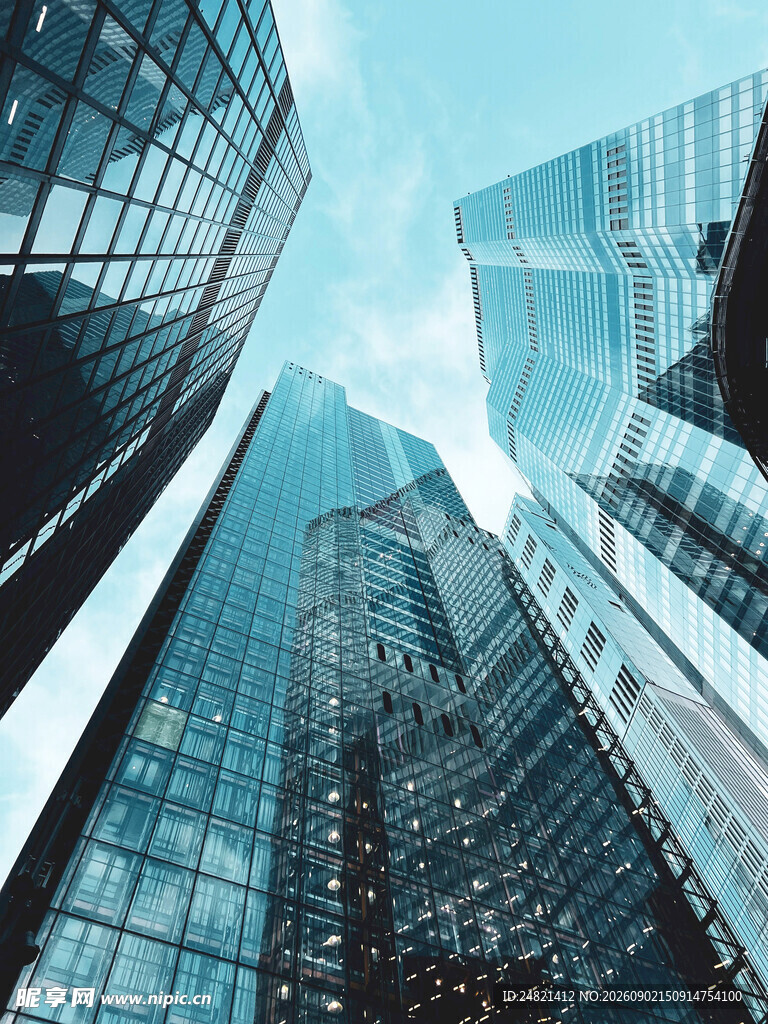 都市摩天大楼建筑群