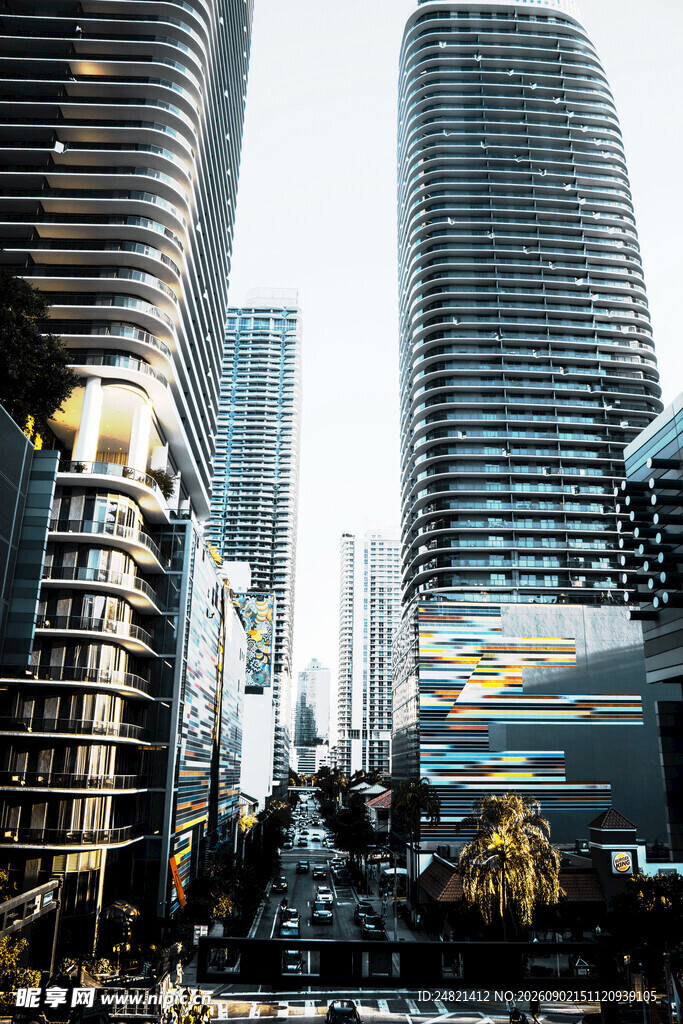 现代都市摩天大楼景观