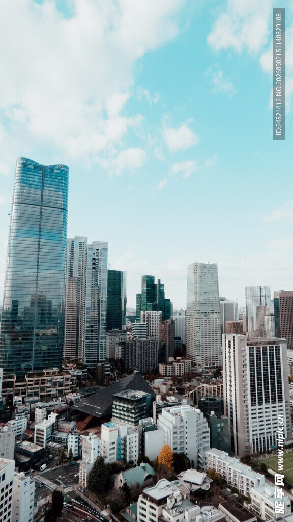 城市天际线俯瞰景观