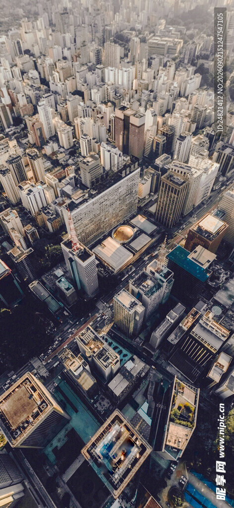 城市建筑鸟瞰图