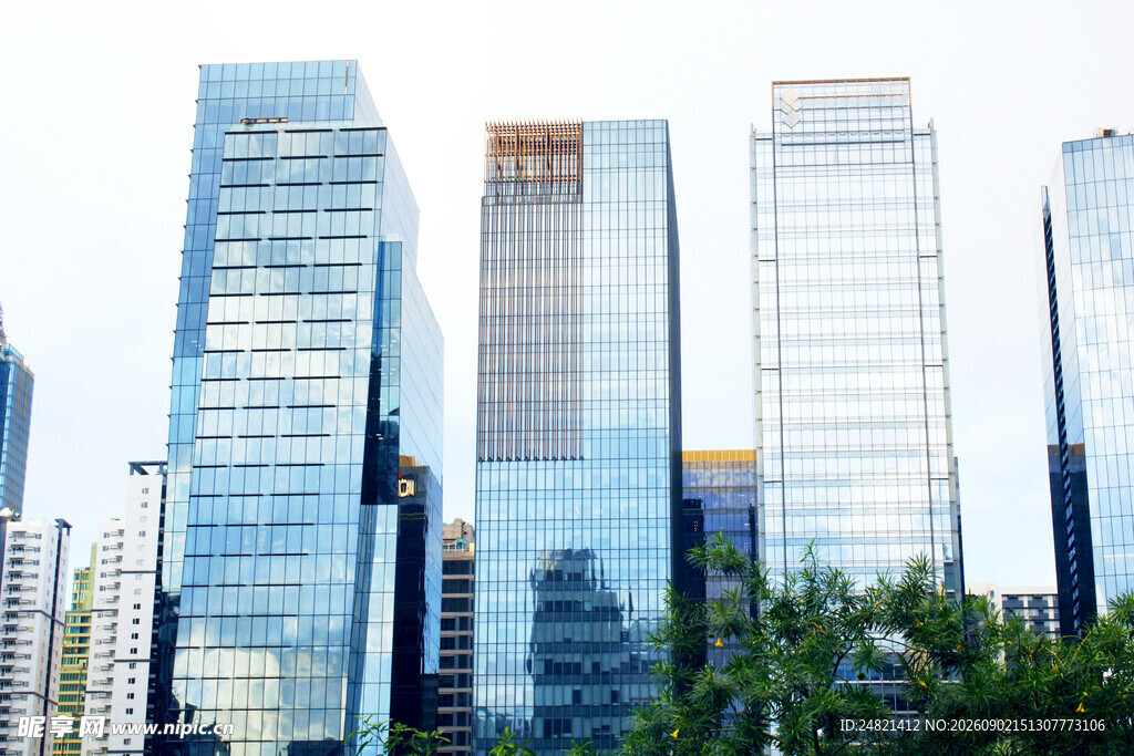 都市摩天大楼景观