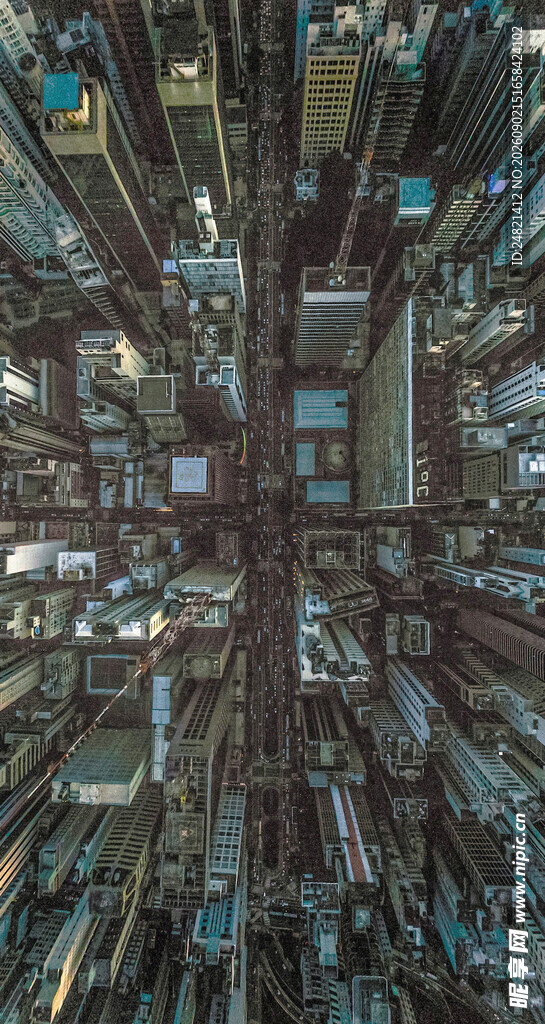 城市建筑鸟瞰独特景观