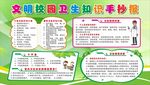 文明校园卫生知识手抄报展板海报