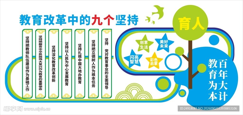 校园学校幼儿园文化墙展板背景墙