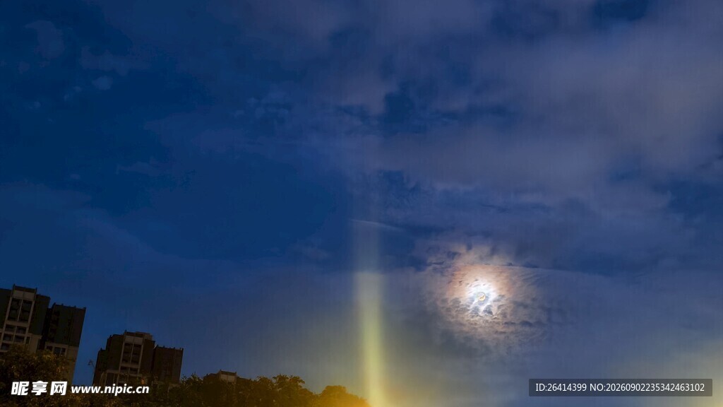 夜空下的城市与绚烂烟花