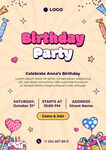 欢乐生日派对邀请函