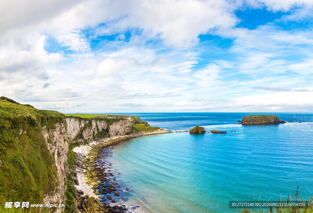 海岸风光碧海蓝天悬崖景