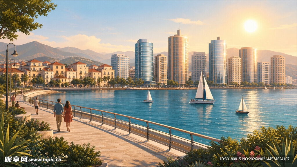 海滨城市美丽景观