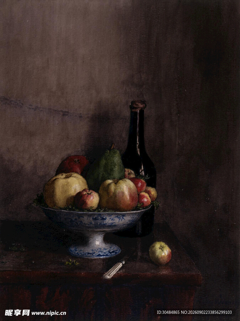莱昂邦万水彩画
