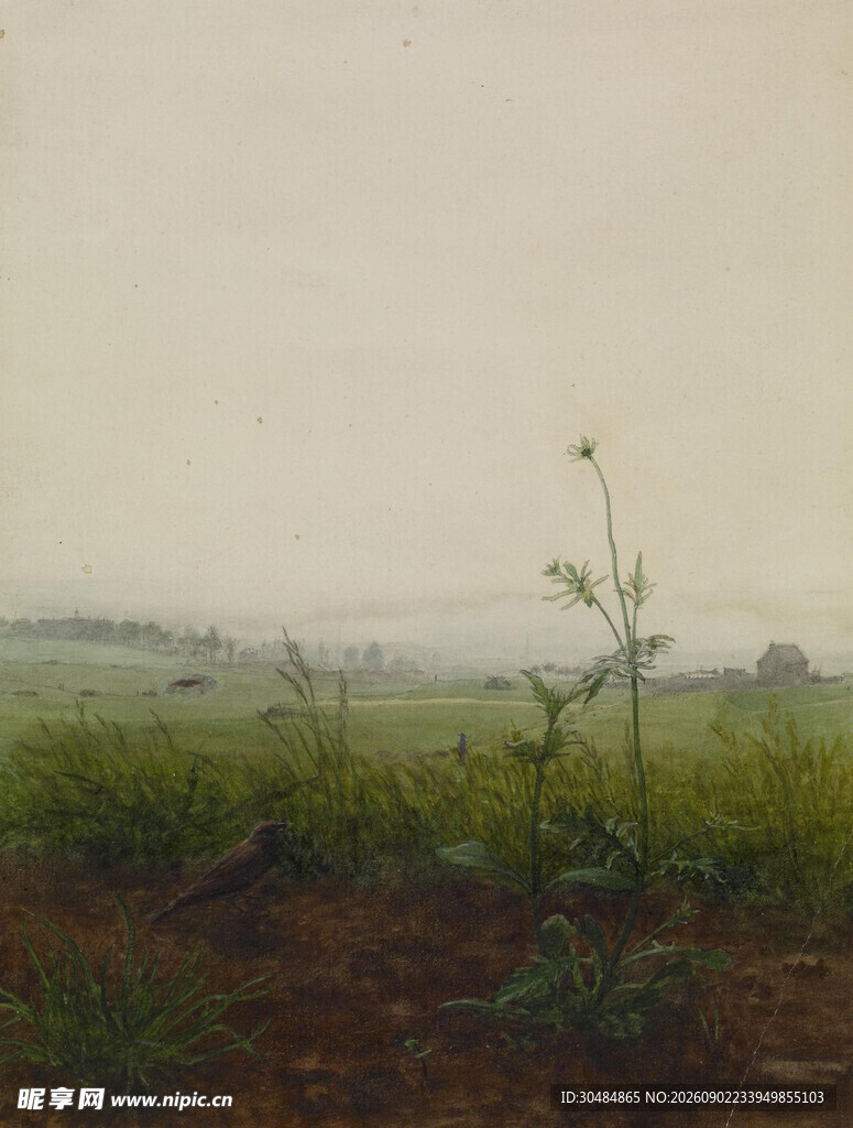 莱昂邦万水彩画