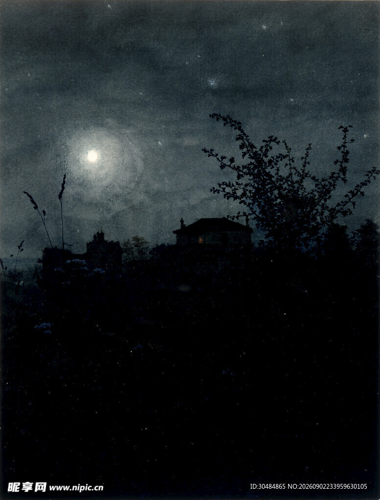 莱昂邦万水彩画