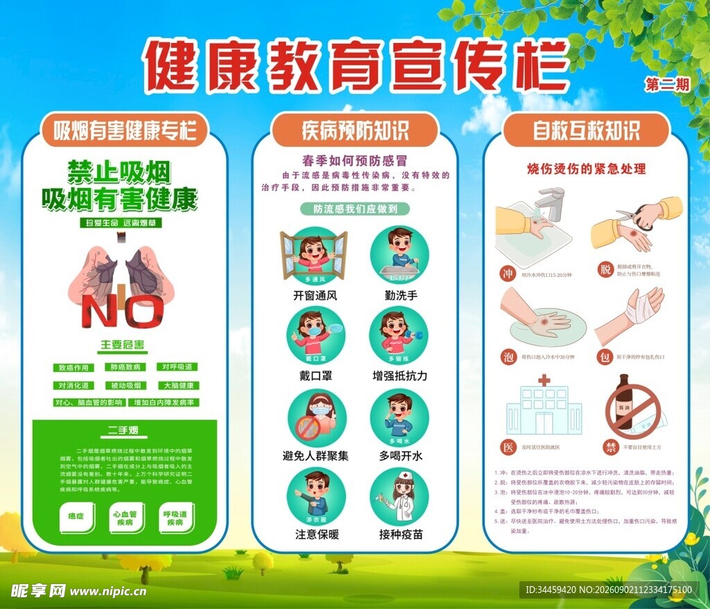 健康教育宣传栏展示