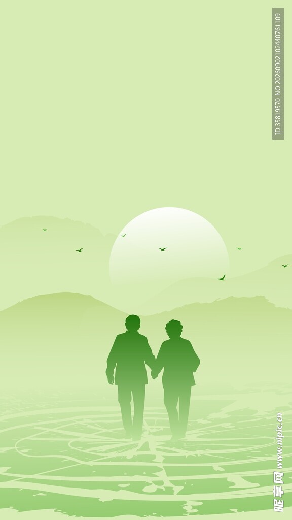 敬老主题背景