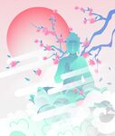 禅意花卉插画