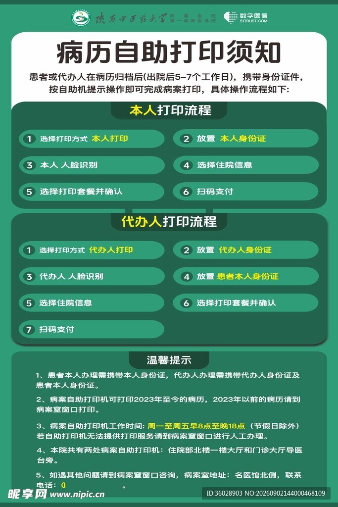 病历自助打印须知