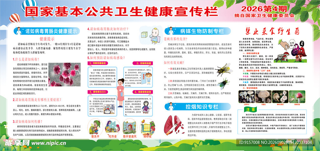 公共卫生健康宣传栏 