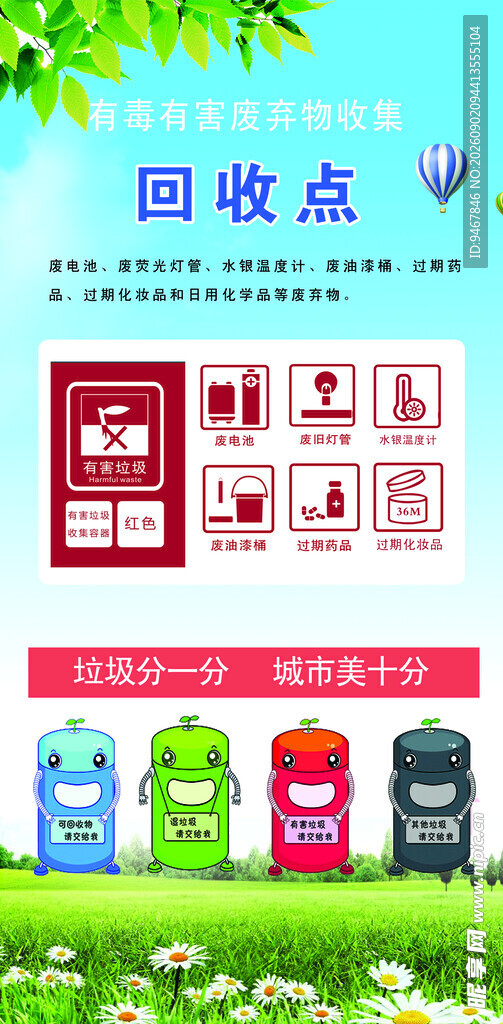 垃圾分类回收点宣传图