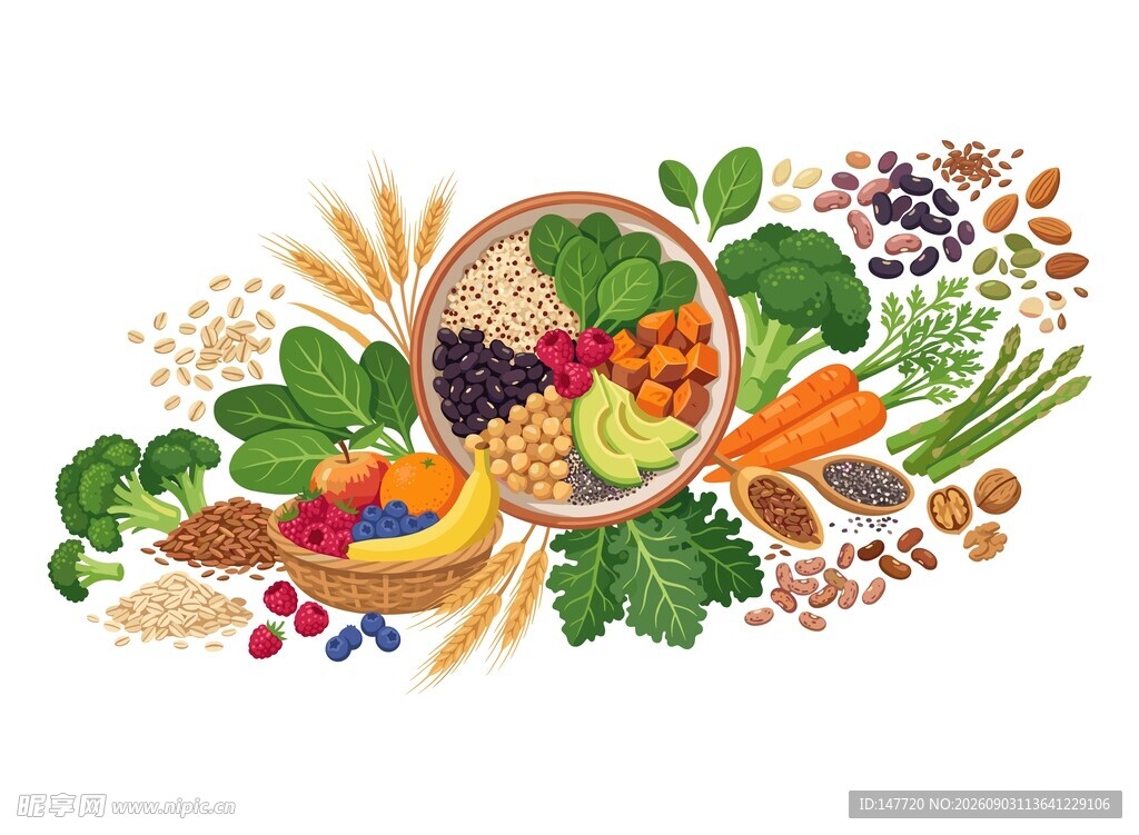 健康食材插画