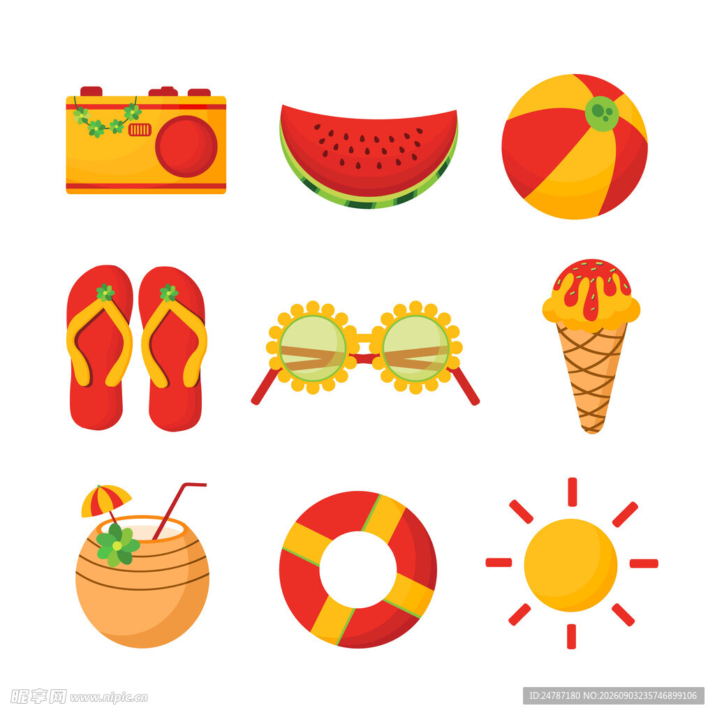 夏日度假元素