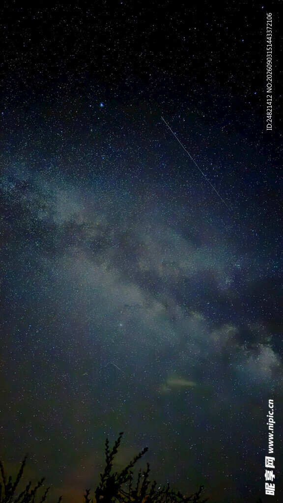 夜空繁星闪烁景象