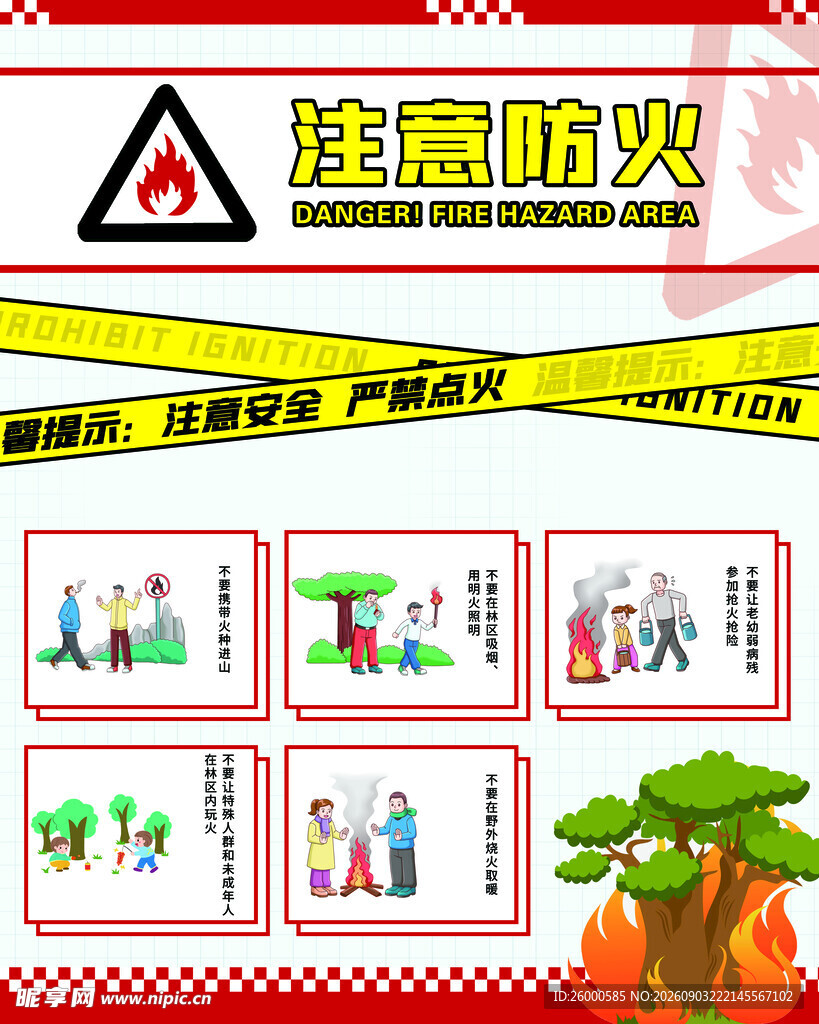 森林防火宣传知识海报
