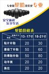 汽车轮胎价格表展板海报