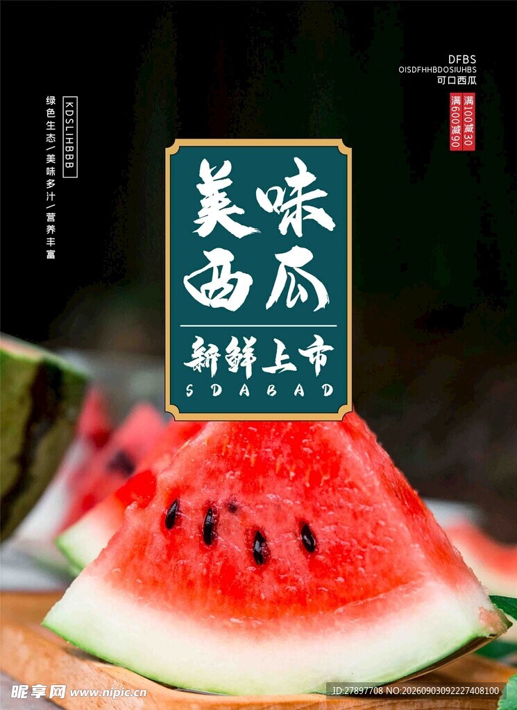 美味西瓜切片展示