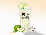 树下青柠气泡饮品