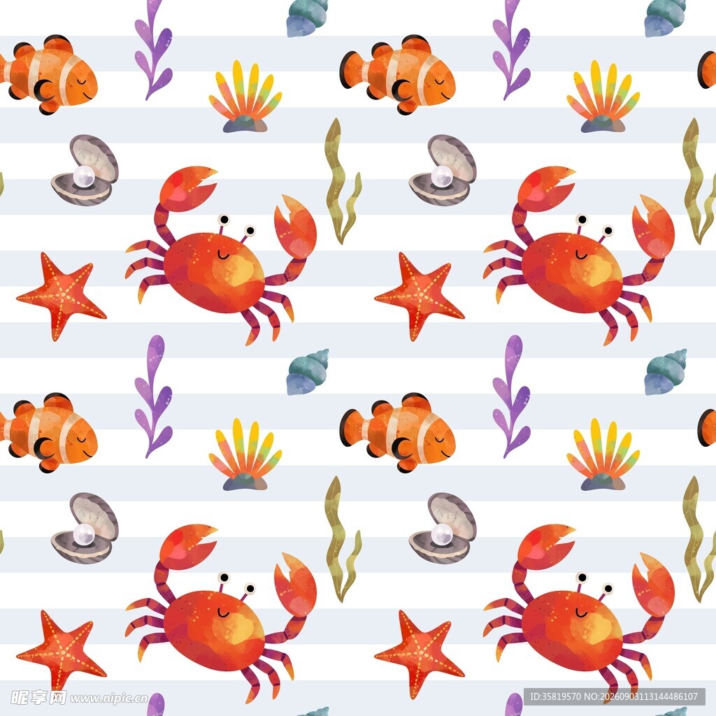 海洋卡通底纹