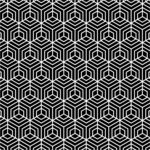 黑白几何六边形图案