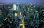 城市璀璨夜景俯瞰图