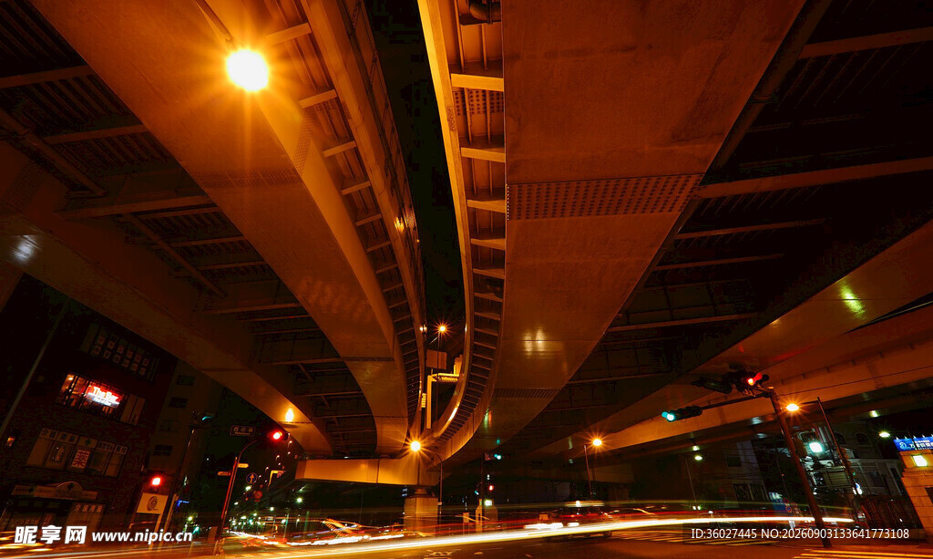城市立交桥夜景