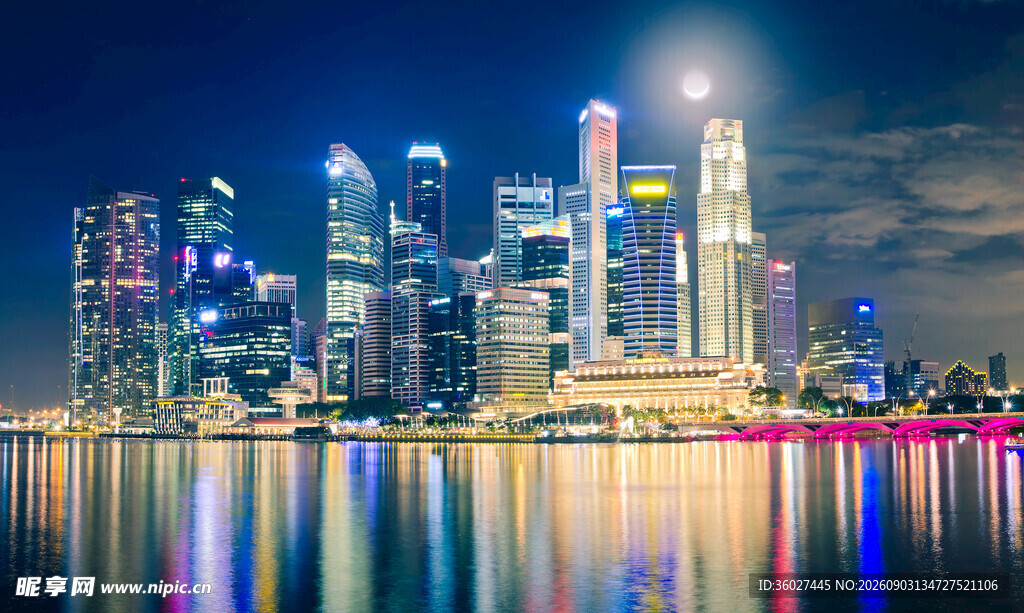 新加坡璀璨都市夜景
