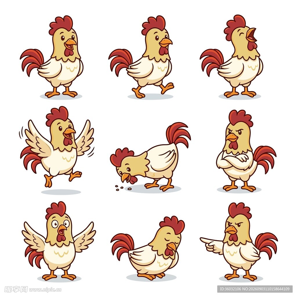 卡通公鸡合集