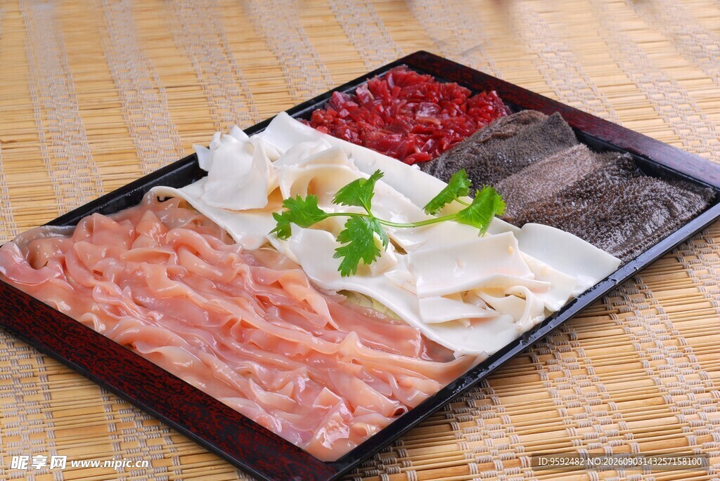 丰盛火锅食材拼盘