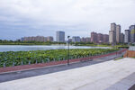城市湖畔景观