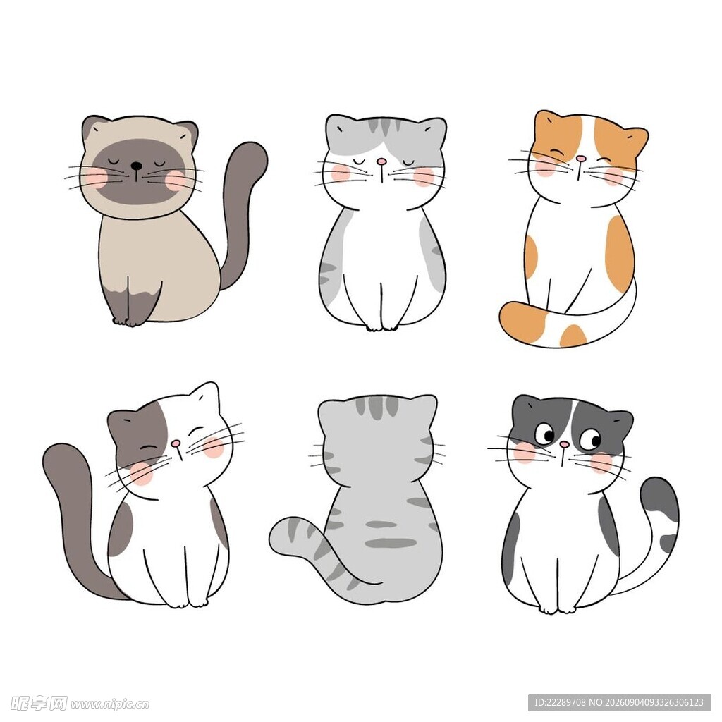 可爱猫咪插画集合